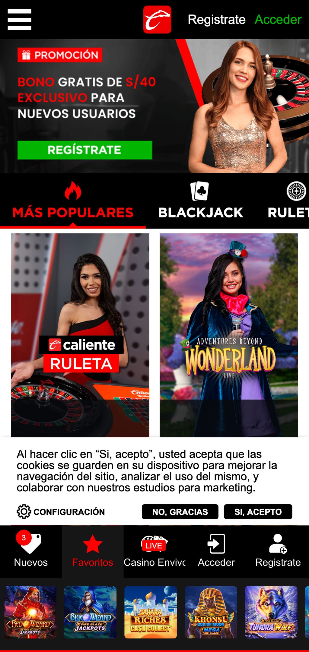 Casino en línea Caliente Perú
