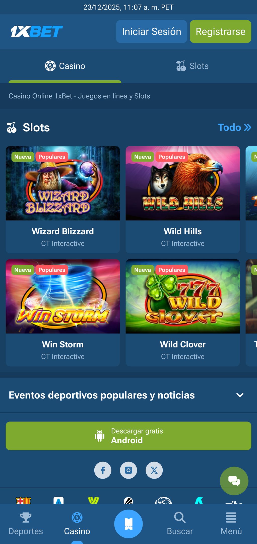 Casino en línea 1xBet Perú